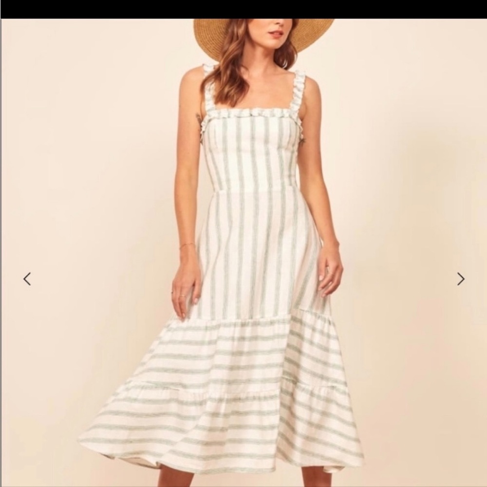 COPY - Reformation Hyla Gateau Midi Dress - Barely Worn